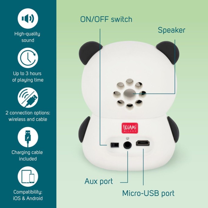 Legami, SPEAKER WIRELESS THE SOUND OF CUTENESS PANDA