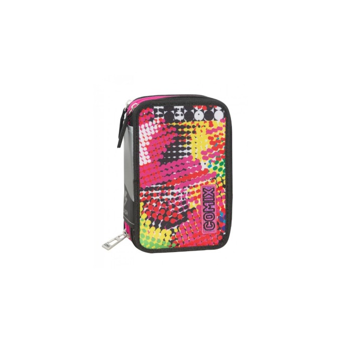 COMIX FLASH - Astuccio Scuola, Astuccio 3 Scomparti  Dots Smell