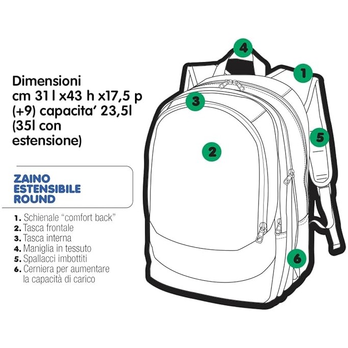 Zaino Estensibile Go Pop –Born to play