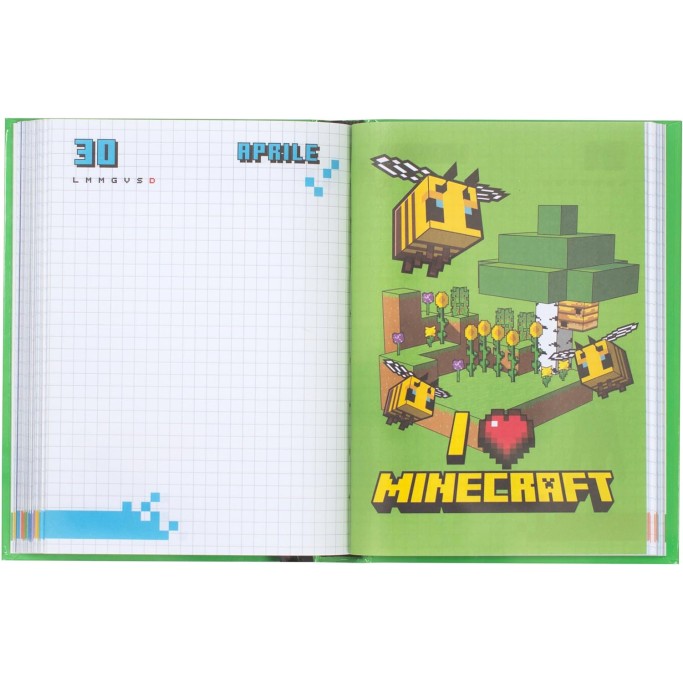 Diario Scuolastico 13x17.8 cm MINECRAFT