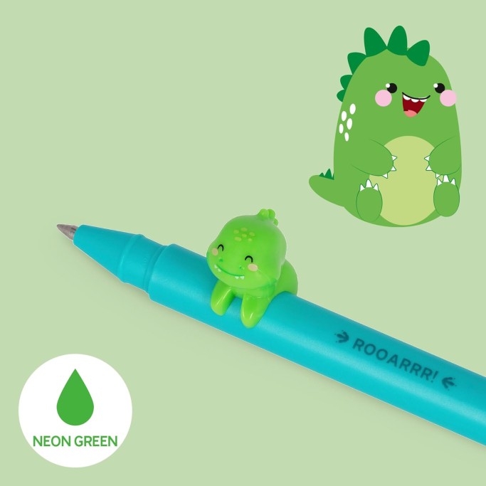 LEGAMI - PENNA GEL CON ANIMALETTO DECORATIVO Dino