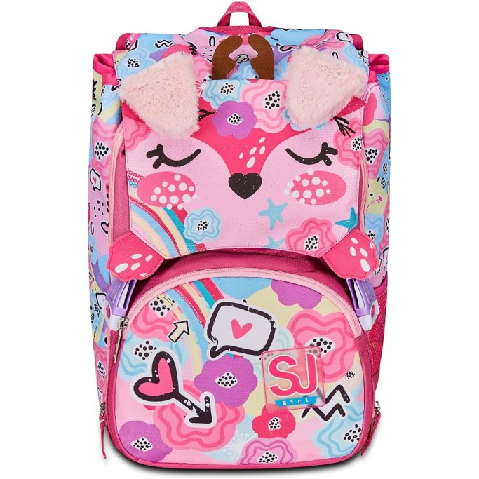 SJ Gang Zaino Scuola Estensibile, Rosa