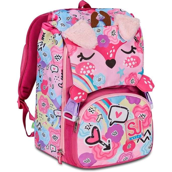 SJ Gang Zaino Scuola Estensibile, Rosa