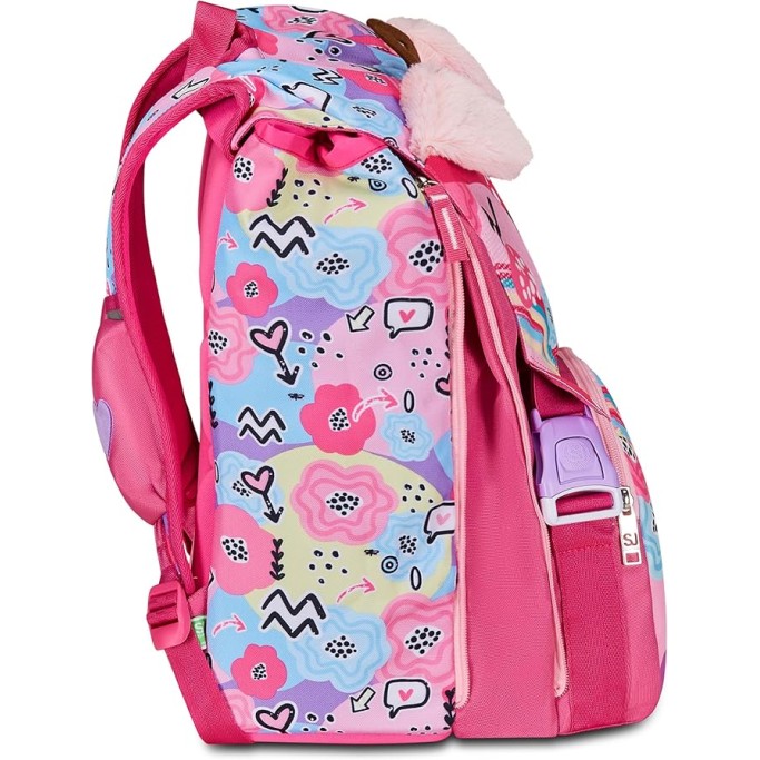SJ Gang Zaino Scuola Estensibile, Rosa
