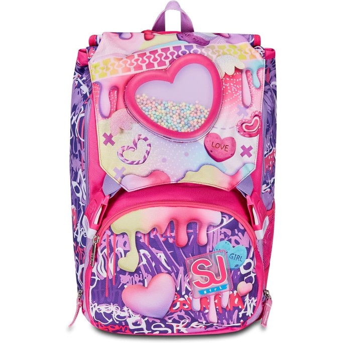 SJ Gang Zaino Scuola Estensibile, Rosa