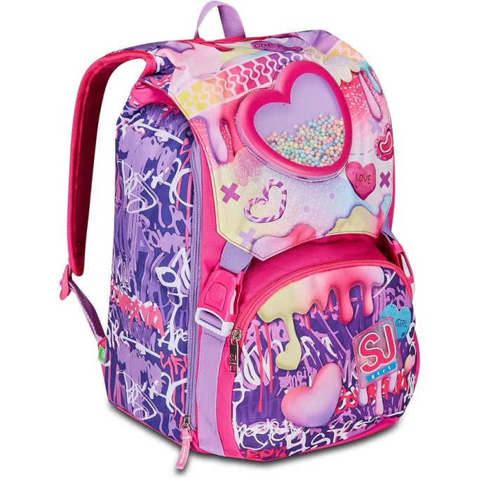 SJ Gang Zaino Scuola Estensibile, Rosa