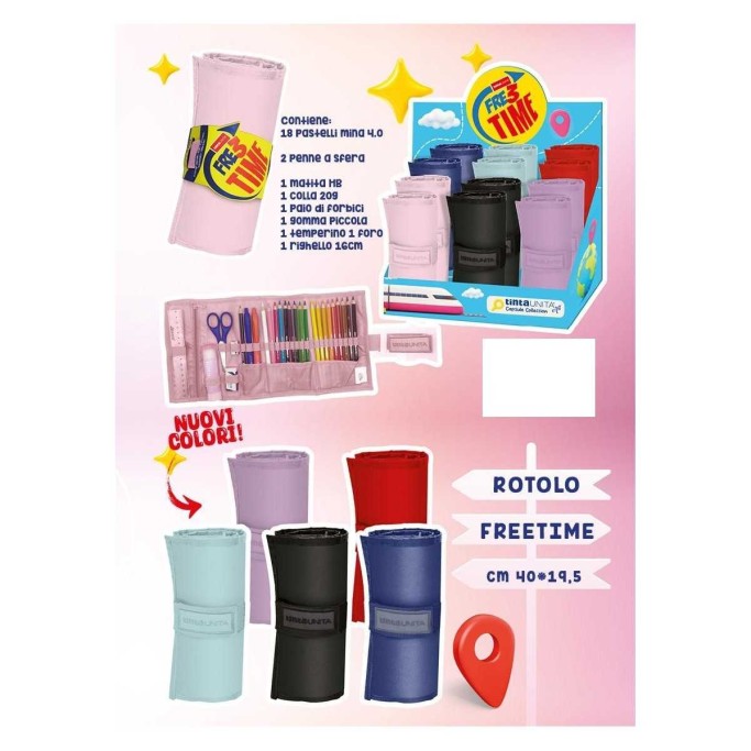 SET ROTOLO FREE TIME TINTA UNITA