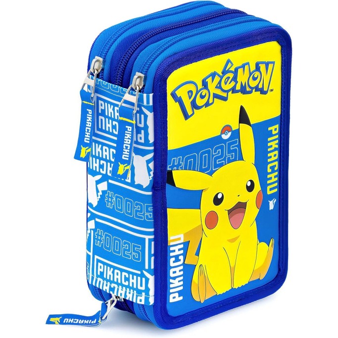 Astuccio 3 zip Pokemon