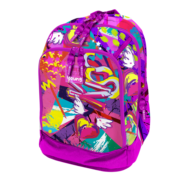 Zaino Dream Girl Kiss cuore con ali Tinta Unita Teen