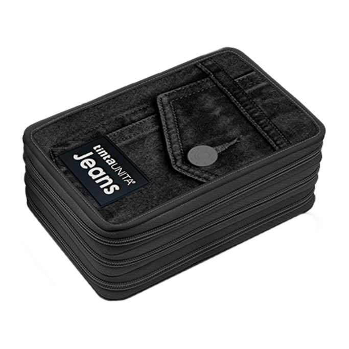 Astuccio 3 zip Nero