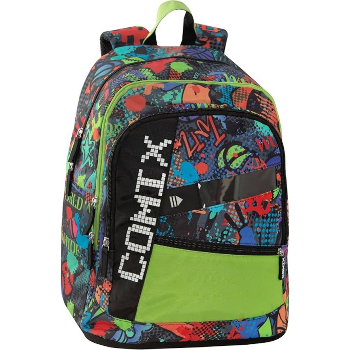 Zaino scuola estensibile bright street boy con scritta luminosa