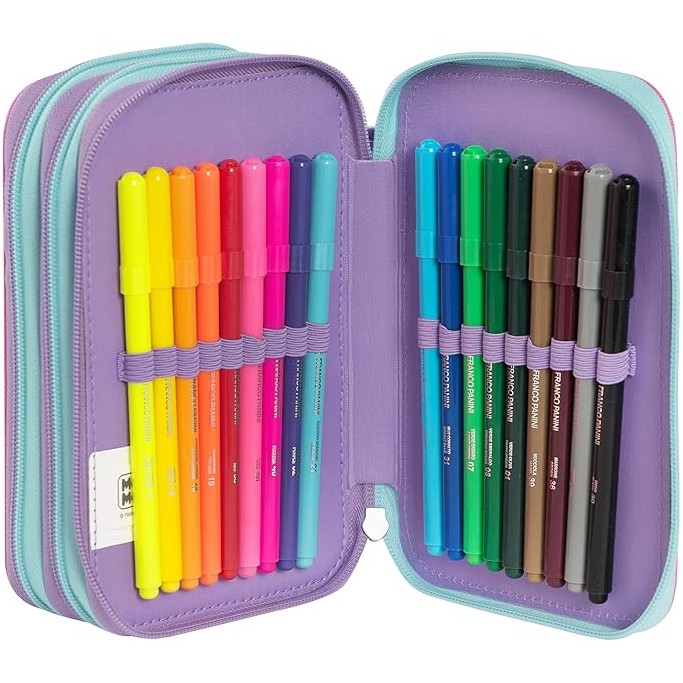 Astuccio 3 zip Mofumofu Unicorno
