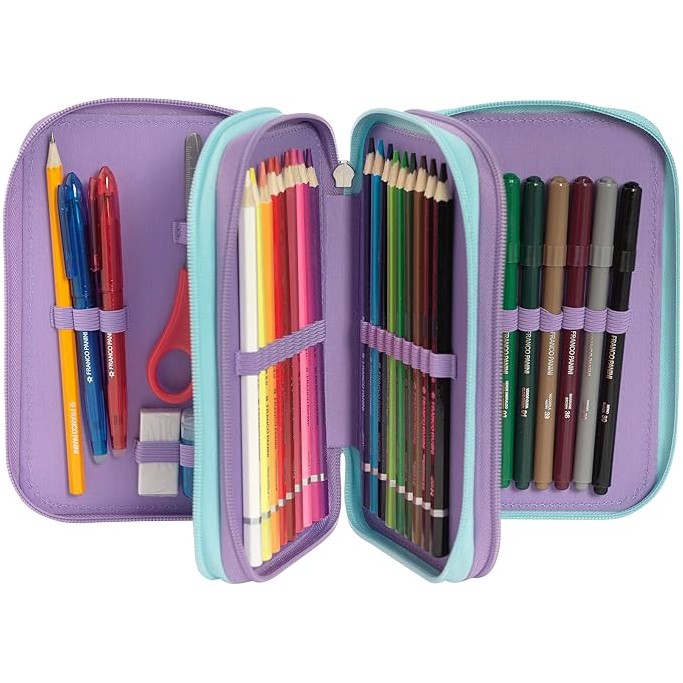 Astuccio 3 zip Mofumofu Unicorno