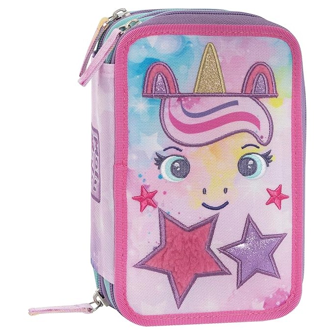 Astuccio 3 zip Mofumofu Unicorno