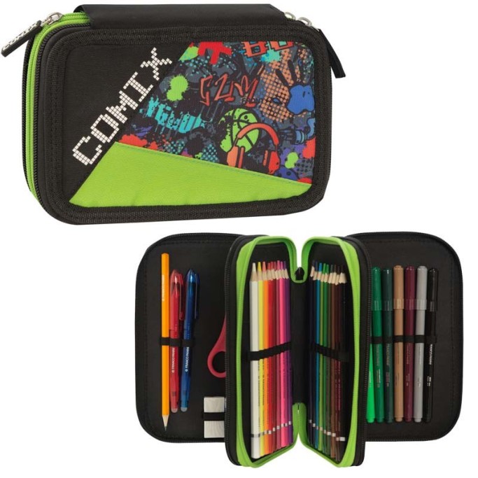 COMIX BRIGHT HEARTS BOY ASTUCCIO 3 ZIP