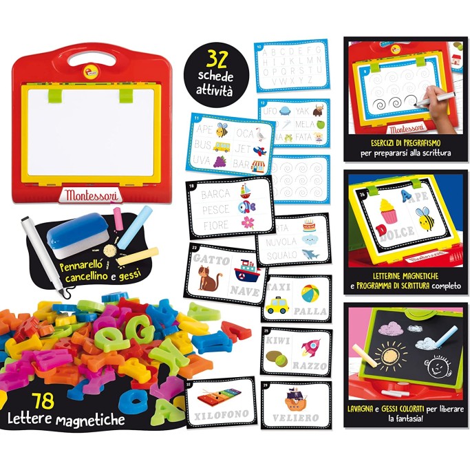 Montessori la Lavagnona Magnetica, 3 Lavagne in 1