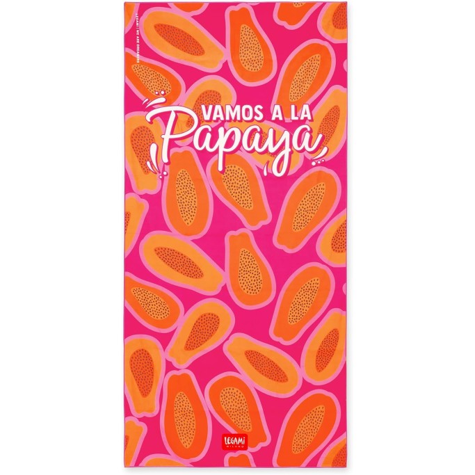 Telo Microfibra Mare Papaya - Ultraleggero 85x180cm