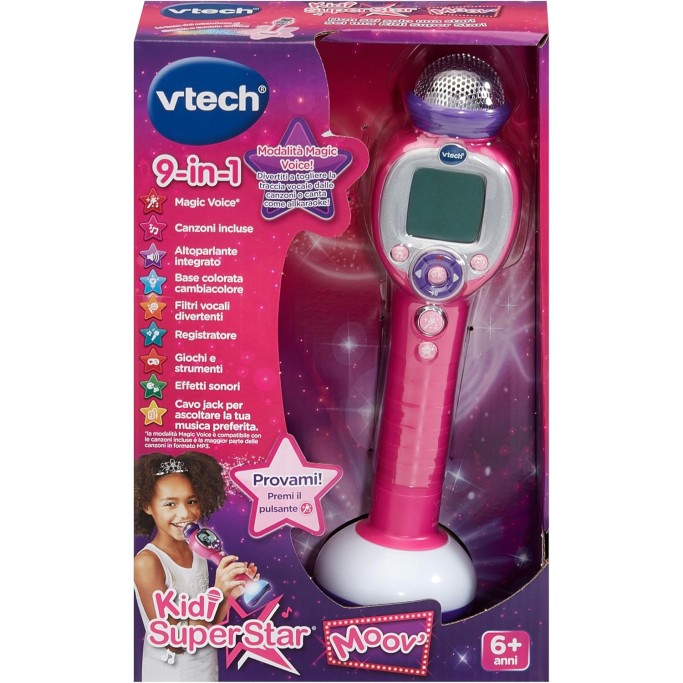 Kidi SuperStar Moov’, Microfono Karaoke con Tecnologia Magic Voice