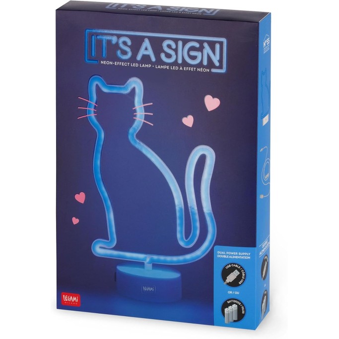 Legami Lampada Led Effetto Neon 'It's a Sign' Kitty
