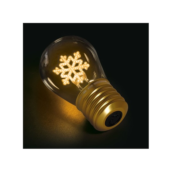 Legami Natale, Lampada da Tavolo a forma di Lampadina Snowflakes