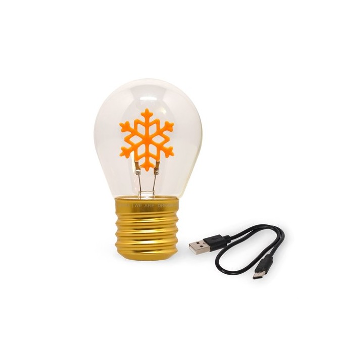 Legami Natale, Lampada da Tavolo a forma di Lampadina Snowflakes
