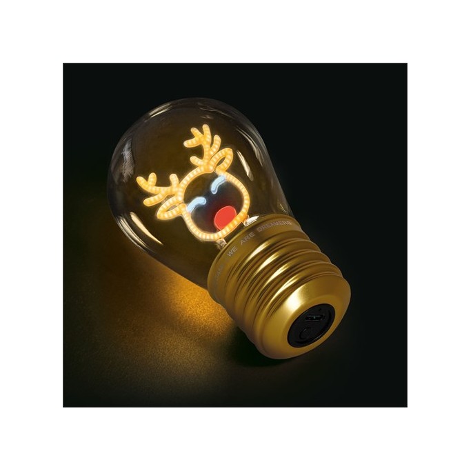 Legami Natale, Lampada da Tavolo a forma di Lampadina Renna