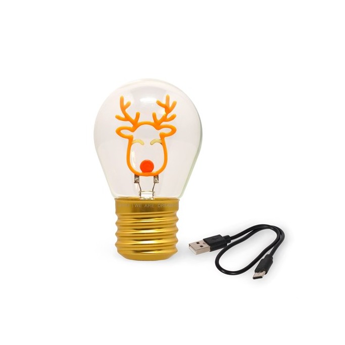 Legami Natale, Lampada da Tavolo a forma di Lampadina Renna