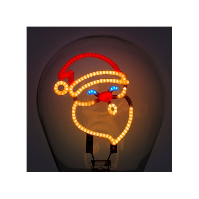 Legami Natale, Lampada da Tavolo a forma di Lampadina Babbo Natale