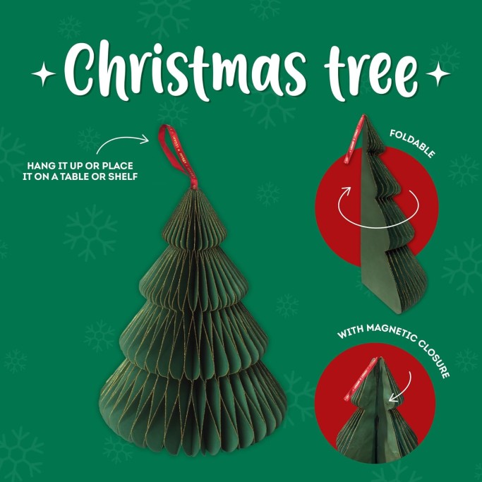 Legami Natale, Albero di Natale Pieghevole in Carta