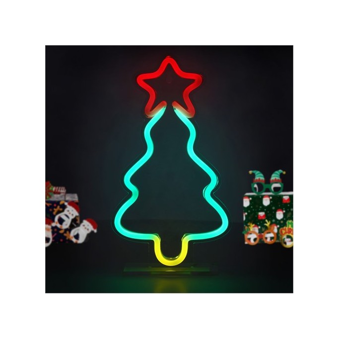 Legami Natale, Insegna Luminosa Led a Effetto Neon, Albero di Natale