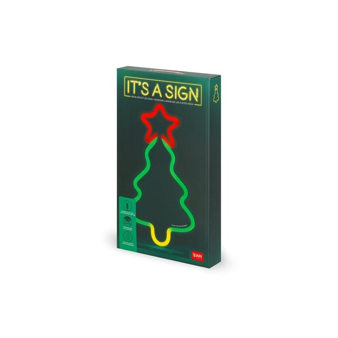 Legami Natale, Insegna Luminosa Led a Effetto Neon, Albero di Natale