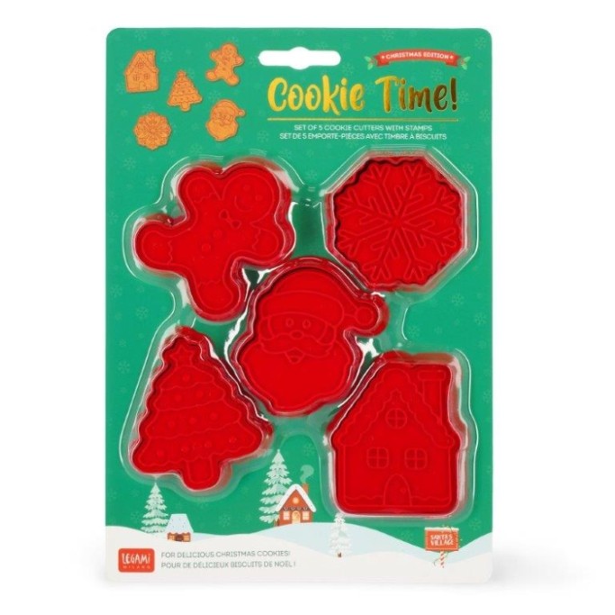 Legami Natale, Set 6 Formine per Biscotti, Christmas