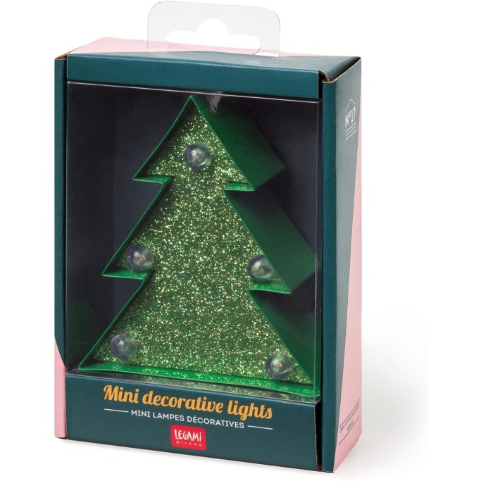 Legami Natale, Mini Luce Decorativa, 8,3x10 cm, Tema Xmas Tree
