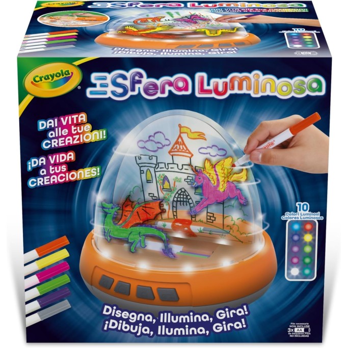 Sfera Luminosa, Set Motorizzato con Luci e Movimento per Creare Disegni su Due Livelli