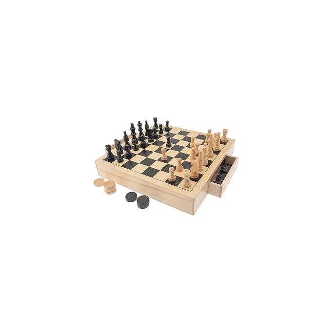 DAMA SCACCHI TRIA IN LEGNO