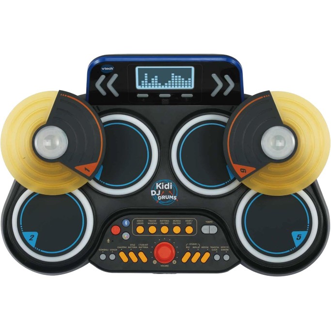 VTech Kidi DJ Drums, Batteria Elettronica per Bambini con Pad Luminosi