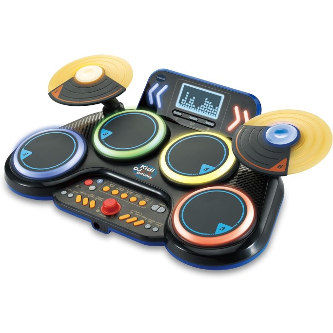 VTech Kidi DJ Drums, Batteria Elettronica per Bambini con Pad Luminosi