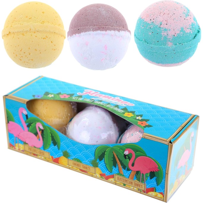 Set di 3 Bombe da Bagno da 200g  Fenicottero