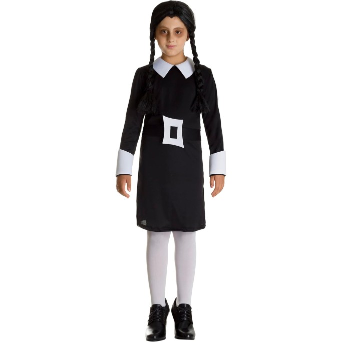 Costume di Carnevale Figlia horror bambina Mercoledi