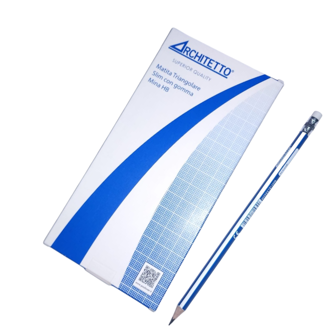 Matita triangolare slim con gomma Architetto mina HB