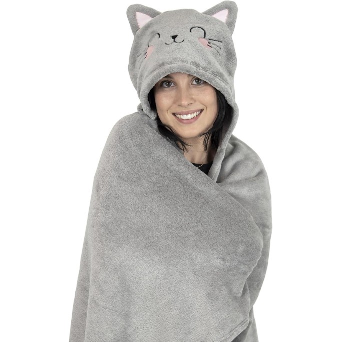Legami Coperta con Cappuccio Cosy Hugs! Tema Kitty