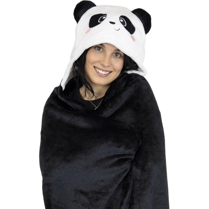 Legami Coperta con Cappuccio Cosy Hugs! Tema Panda