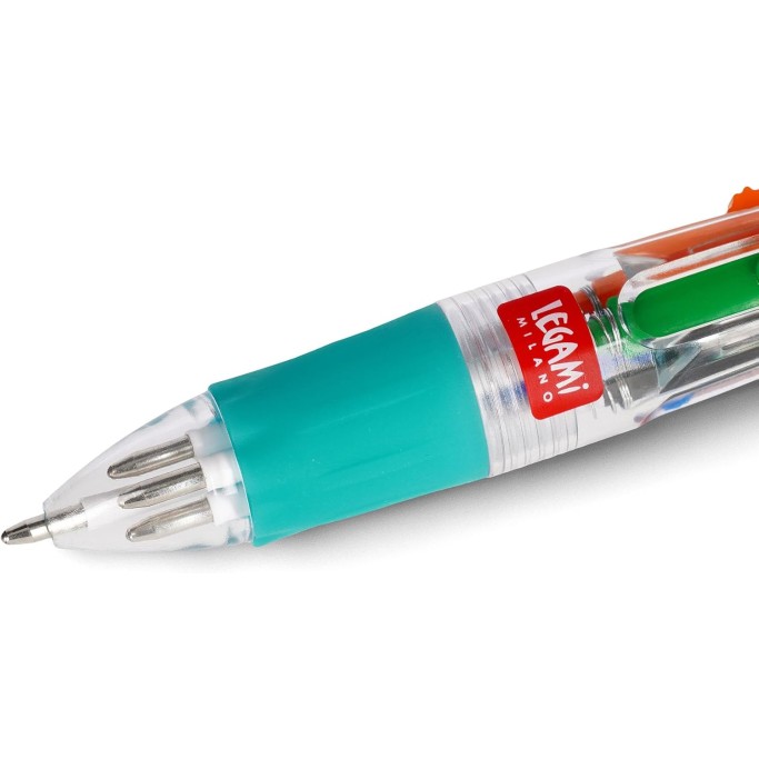 Legami Mini Penna a Sfera 4 Colori, Mini Magic Rainbow Dino