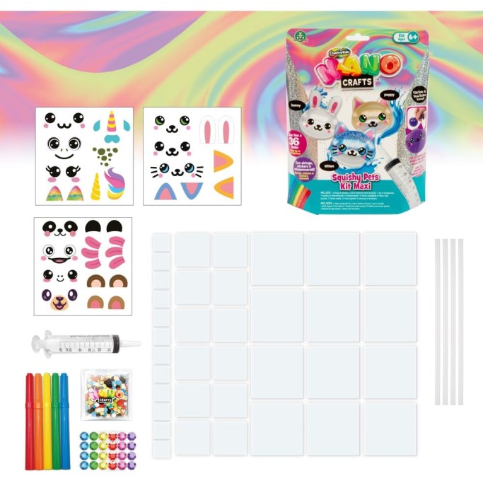 Nano Craft Kit Deluxe Creazione Bolle e Animali Squishy con Nano Tape