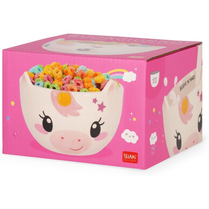 Legami Tazza in Gres per Cereali Buongiorno! Tema Unicorn
