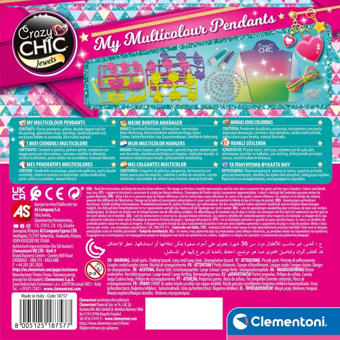 Crazy Chic My Multicolour Pendants-Set per Realizzare