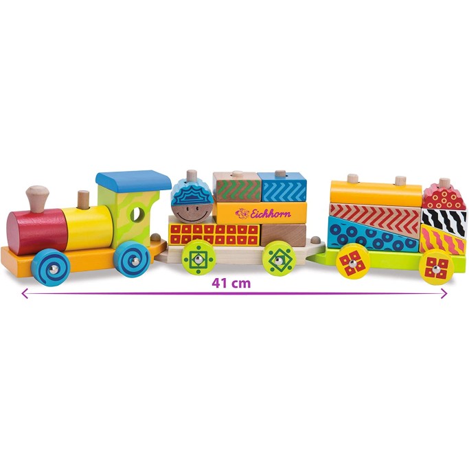 SET TRENO IN LEGNO 20 PEZZI