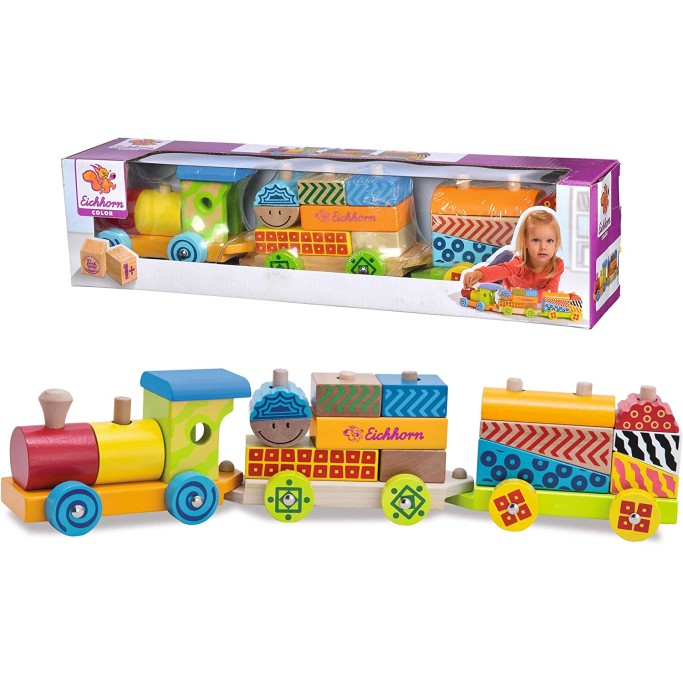 SET TRENO IN LEGNO 20 PEZZI
