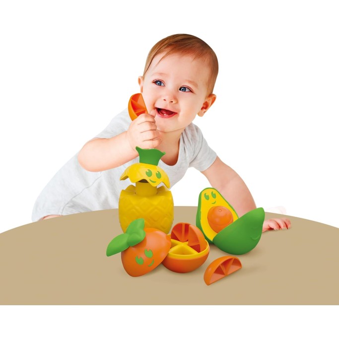 Clementoni, Baby Fruit Puzzle, Gioco Componibile con Frutta per Bambini 12-36 Mesi