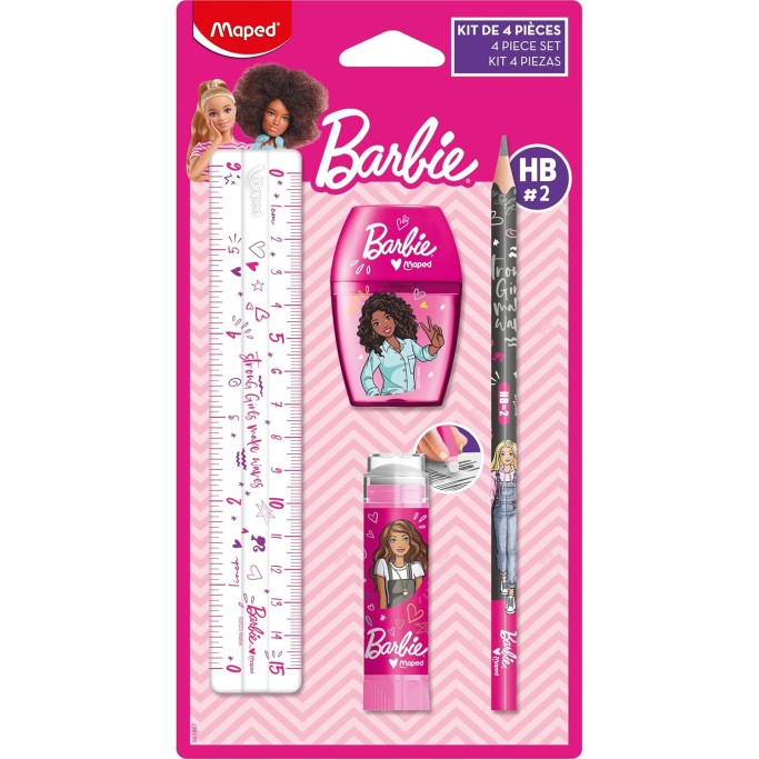 Barbie Set di cancelleria 4 pezzi